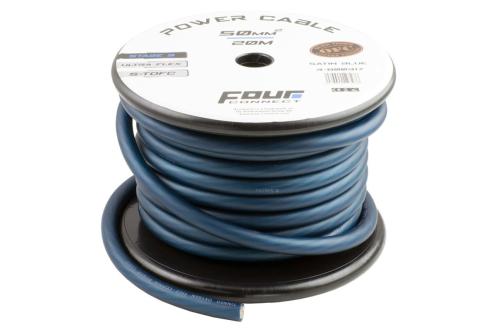 4 Connect 50 mm² S-TOFC Bleu Ultra flexible Stage 3 100% cuivre étamé à l'Argent