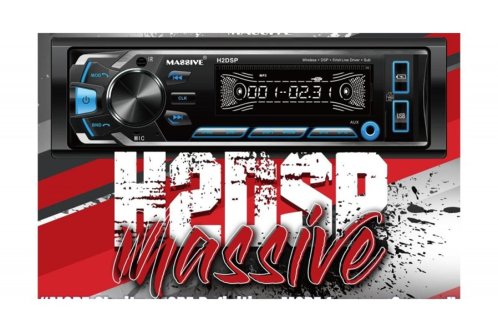 Massive audio HDSP - 4x50w, 3 RCA 5v, 3 USB, BT, SD, Aux, 1 Din